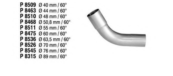FENNO P8509 Exhaust Pipe, universal